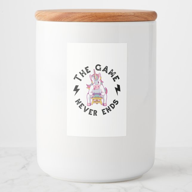 Rótulo Para Comida O jogo nunca acaba (Frente)