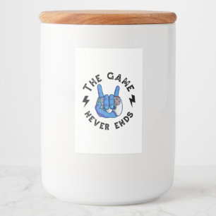 Rótulo Para Comida O jogo nunca acaba