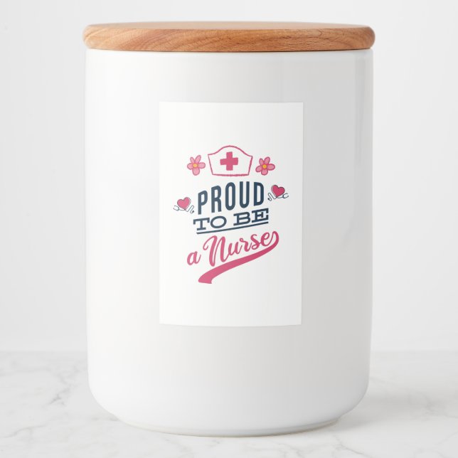 Rótulo Para Comida Orgulho de ser enfermeira (Frente)