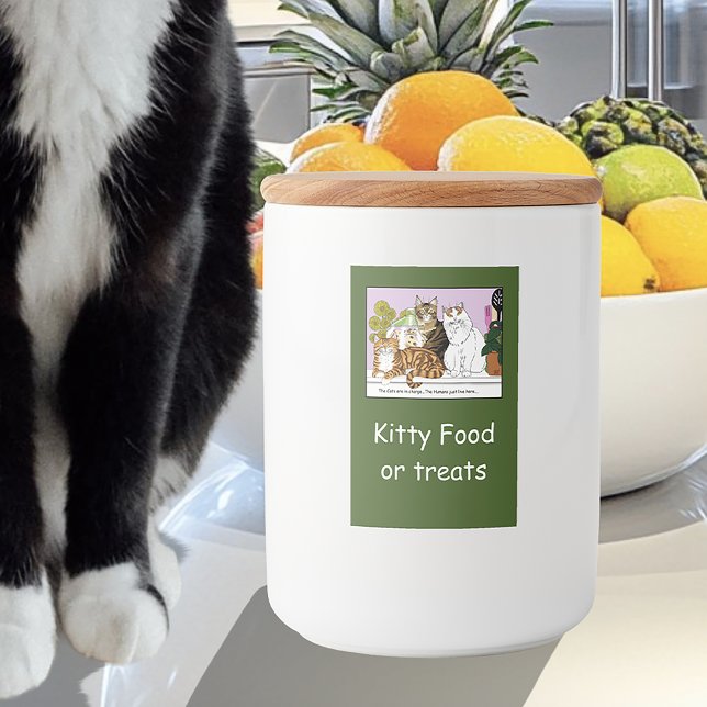 Rótulo Para Comida Os Gatos estão no comando (Criador carregado)