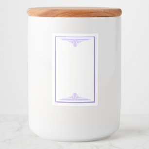 Rótulo Para Comida Padrão Art Deco em Lilac