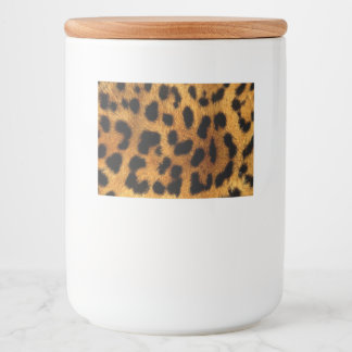 Rótulo Para Comida padrão chic do animal da moenda impressão-leopardo