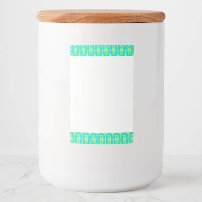 Rótulo Para Comida padrão colorido moderno (Frente)