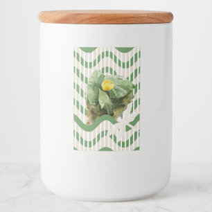 Rótulo Para Comida Padrão de lírios de água