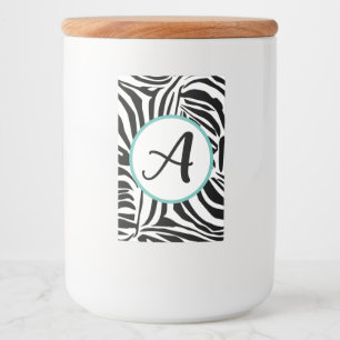 Rótulo Para Comida Padrão de Zebra