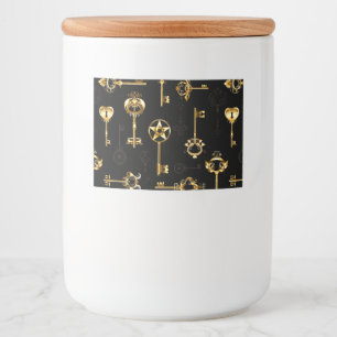 Rótulo Para Comida Padrão sem falhas com chaves de Ouro