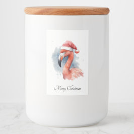 Rótulo Para Comida Papai noel Snowbird Flamingo, personalizado