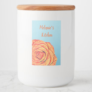 Rótulo Para Comida Peachy Tangerine Rosa