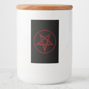 Rótulo Para Comida Pentagrama do diabo vermelho