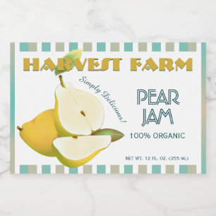 Rótulo Para Comida Peras de Fruta tropical