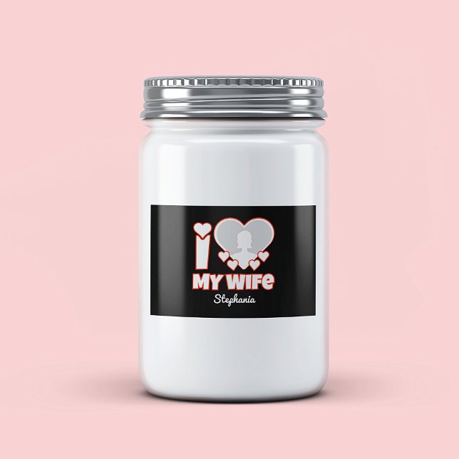 Rótulo Para Comida Personalizado Amo Minha Esposa - Adicionar Nome e  (Criador carregado)