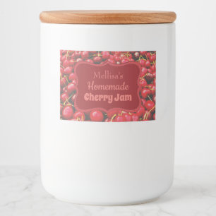 Rótulo Para Comida Personalizado de Emperramento de Cereja Homemade