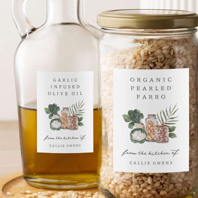 Rótulo Para Comida Personalizado Estilo Mercado de Agricultores Rústi (Criador carregado)
