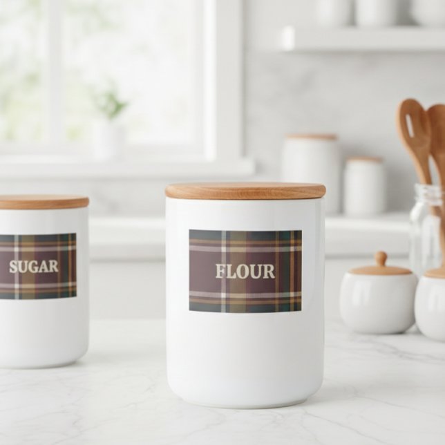 Rótulo Para Comida Personalized Adhesive Jar Label - Brown and Plum  (Criador carregado)