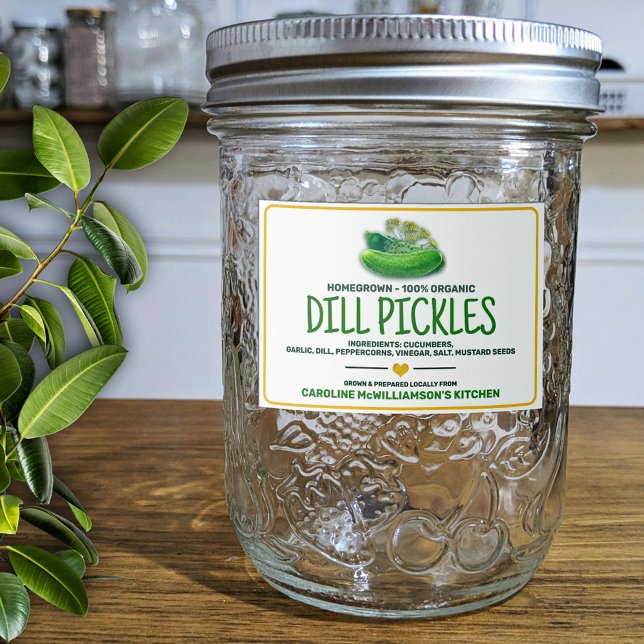 Rótulo Para Comida Pickles Canned Food Label (Criador carregado)