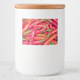 Rótulo Para Comida Pimentas encarnados