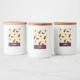 Rótulo Para Comida Plantas roxas de berço amarelas