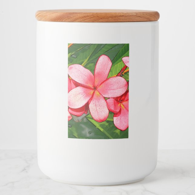 Rótulo Para Comida Plumérias (Frente)