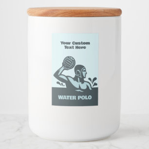 Rótulo Para Comida Polo Aquático Texto Personalizado