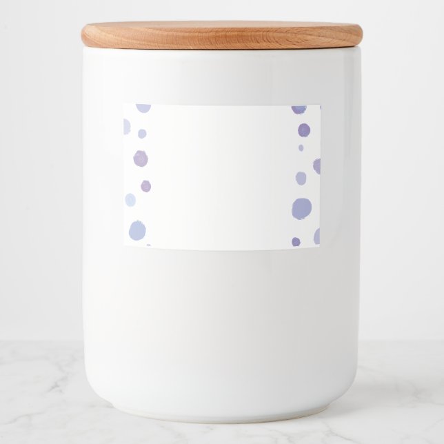 Rótulo Para Comida pontos pintados à mão (Frente)