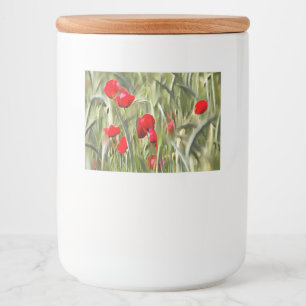 Rótulo Para Comida Poppies de Milho
