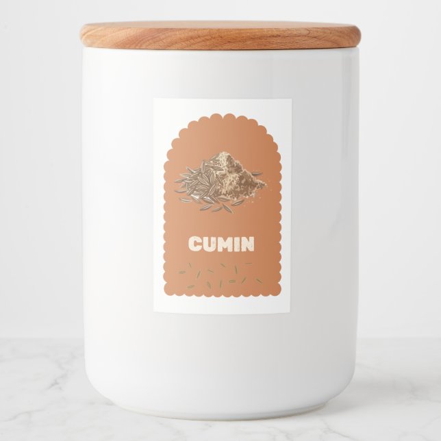 Rótulo Para Comida Pote de Armazenamento de Cozinha Moderna Minimalis (Frente)