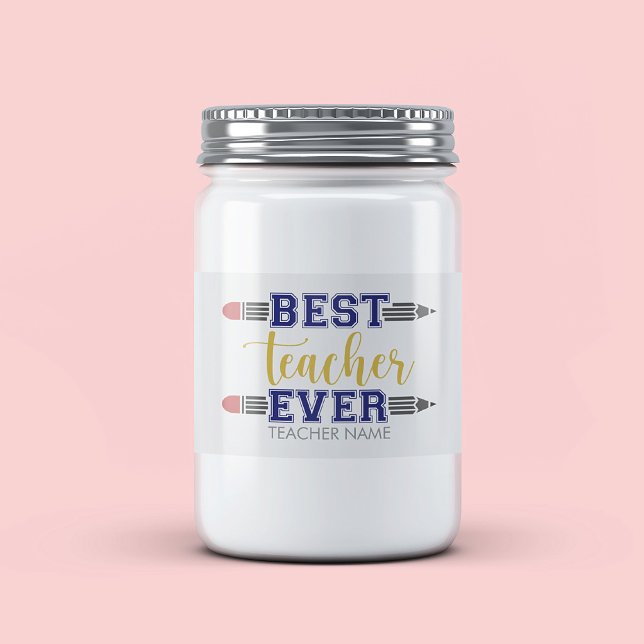 Rótulo Para Comida Presente Personalizado Melhor Professor de Todos o (Criador carregado)