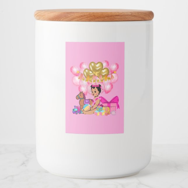 Rótulo Para Comida Princesa a Rosa (Frente)