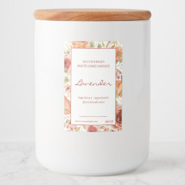 Rótulo Para Comida produto de ingredientes marrom vermelho floral