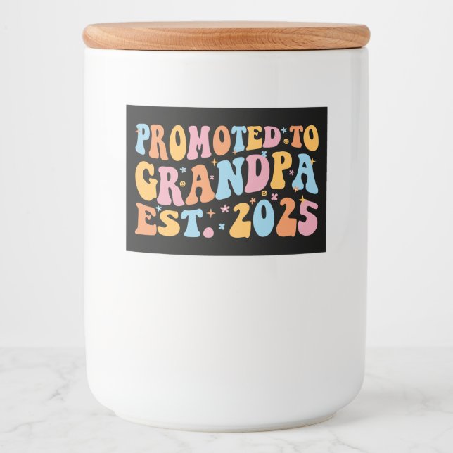 Rótulo Para Comida Promovido Ao Vovô Est. 2025 III (Frente)
