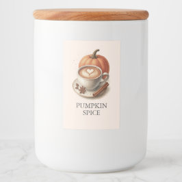 Rótulo Para Comida Pumpkin Spice Coffee Chá de panela Sticks
