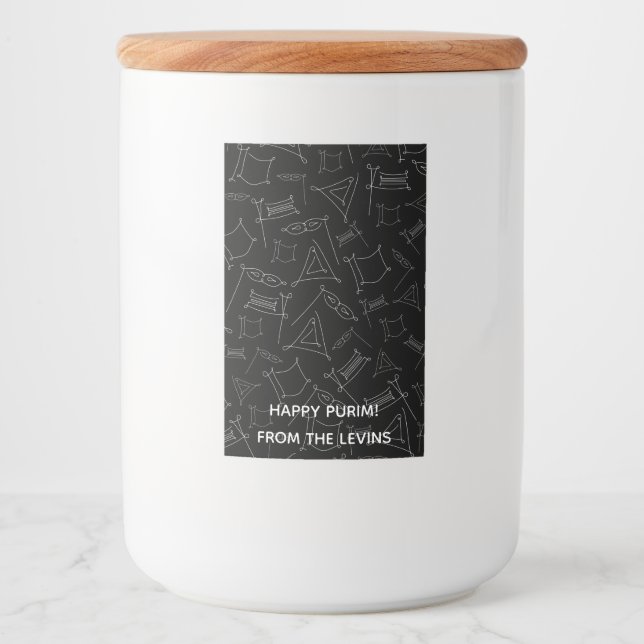 Rótulo Para Comida Purim (Frente)