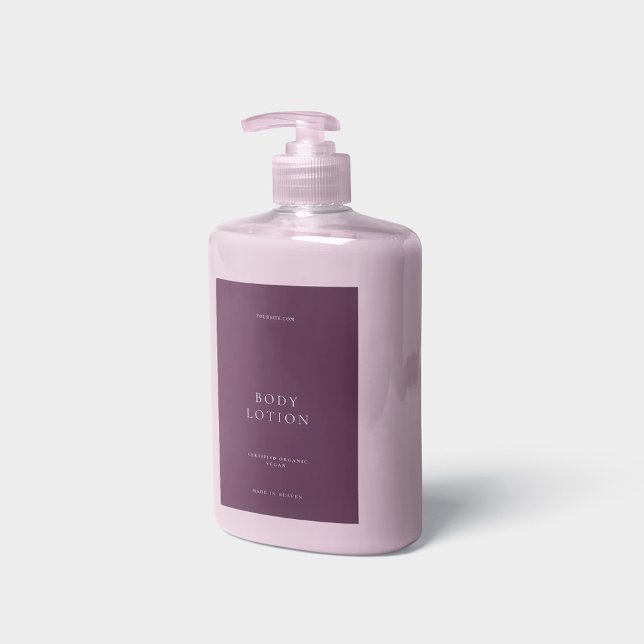 Rótulo Para Comida Púrpura de Beleza Moderna Minimalista (Minimalist Modern Bath Body Beauty Purple Food Label
)