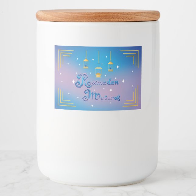 Rótulo Para Comida Ramadan Mubarak (Frente)