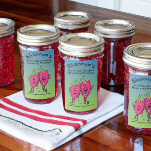 Rótulo Para Comida Raspberry Pals Cartoon Enfiado e Mais