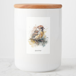 Rótulo Para Comida Rastreador de Aquarela Russo, Personalizado