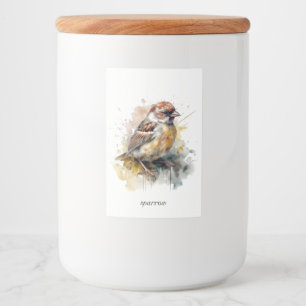 Rótulo Para Comida Rastreador de Aquarela Russo, Personalizado