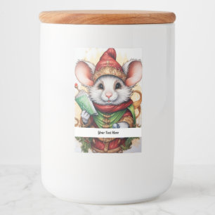 Rótulo Para Comida Rato de Natal 47 Seu Texto Aqui