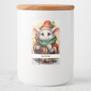 Rótulo Para Comida Rato de Natal 4 Seu Texto Aqui