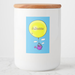 Rótulo Para Comida Rato giro em lata com desenho de balão
