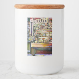 Rótulo Para Comida Respire frio em um Deli quente