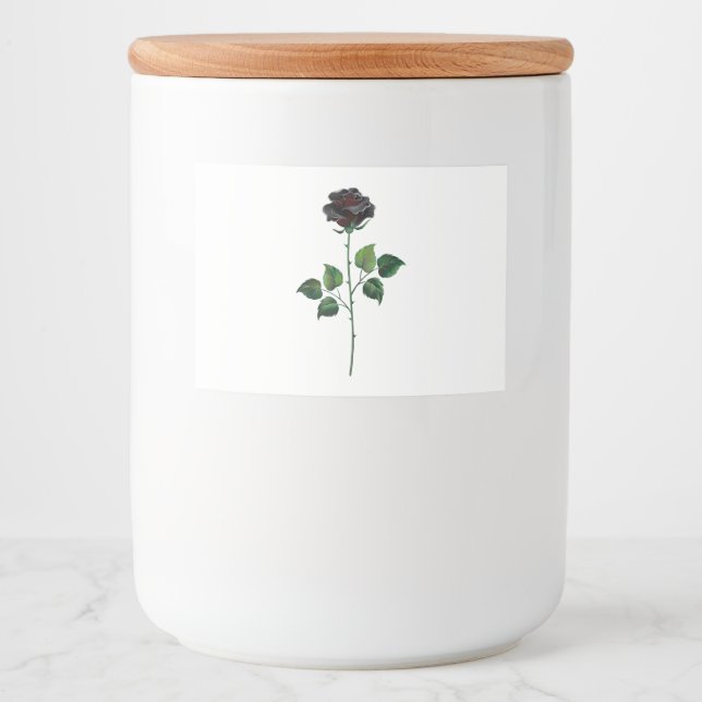 Rótulo Para Comida Rosa preto (Frente)
