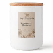 Rótulo de Comida de Mel Floral de Mel Floral Zesty