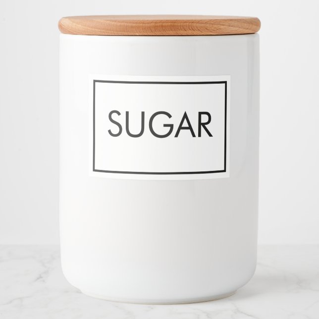 Rótulo Para Comida Rótulo de Comida Minimalista (Frente)