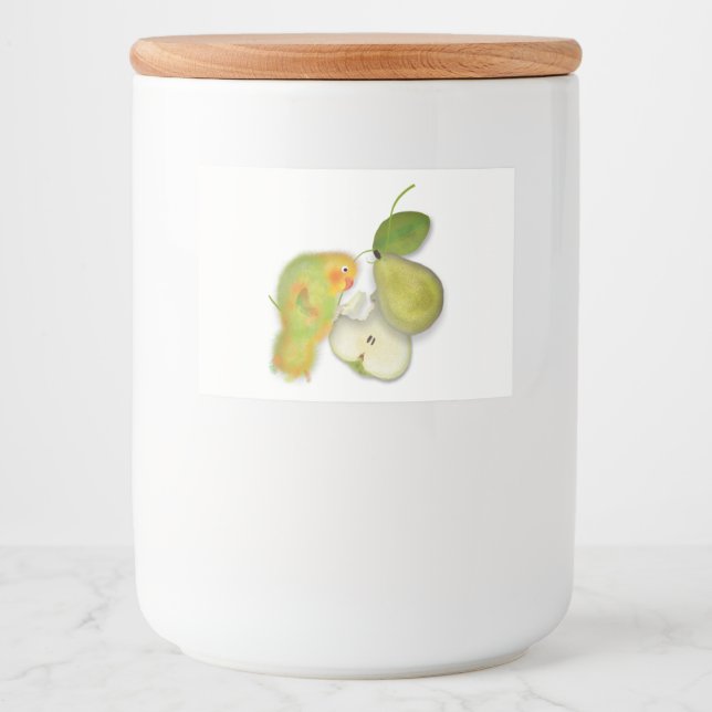 Rótulo Para Comida Rótulo de Recipiente de Comida de Pera (3" x 2") p (Frente)