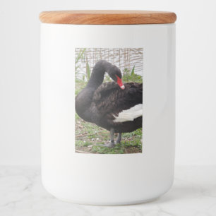 Rótulo Para Comida Rótulo do contêiner da Comida Swan Preta