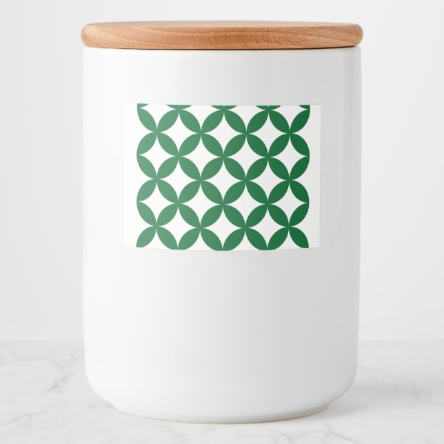 Rótulo Para Comida Rótulo do Contentor de Comida de Entrega Verde (Frente)