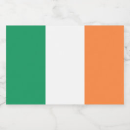 Rótulo Para Comida Ruas patrióticas irlandesas de bandeiras tricolor.
