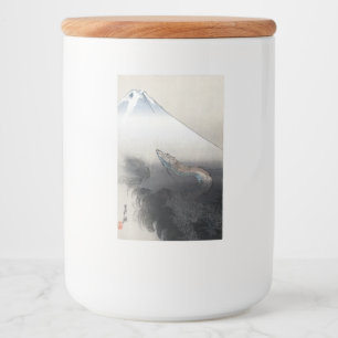 Rótulo Para Comida Ryu Shoten: Dragão Crescente sobre Fuji, Japão
