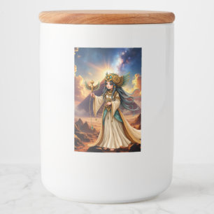 Rótulo Para Comida Sacerdotisa Celestial da Pirâmide Dourada.
